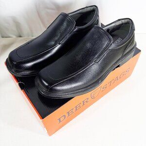NEW Deer Stags Men's Greenpoint Black Vega Leather Loafers Shoes Size 8 Medium